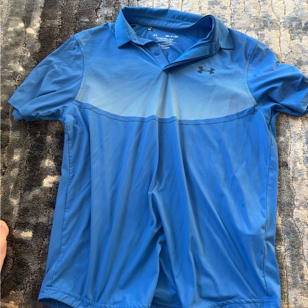 Under Armour Blue Polo Shirt Size Small